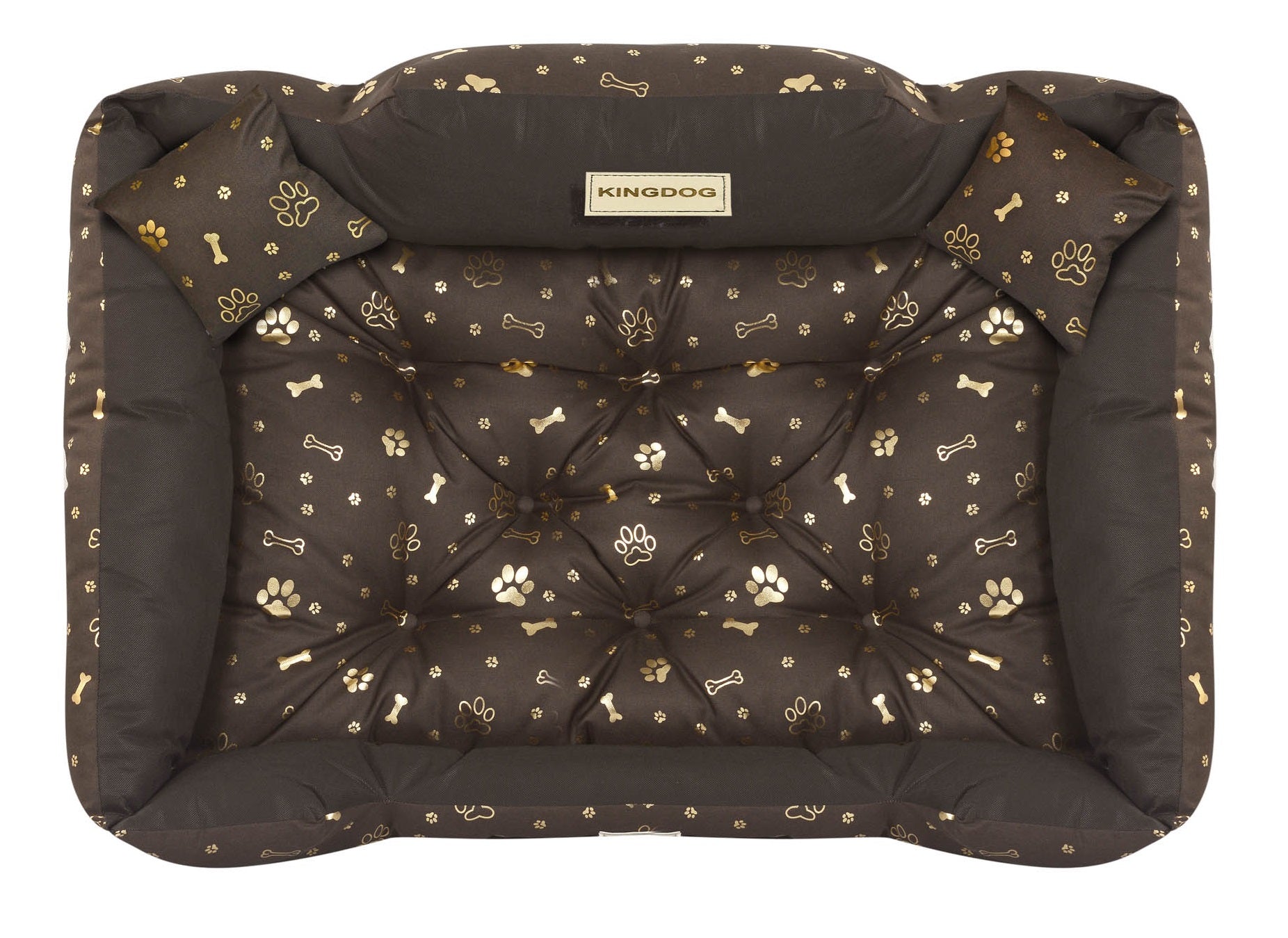 AIO FACTORY 100x75 cm KINGDOG Cuccia per cani impermeabile personalizzabile Golden Bones