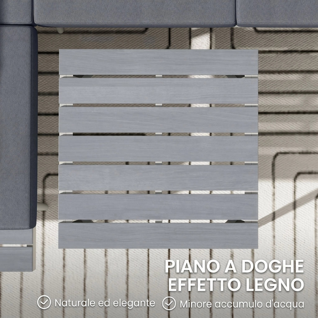 Set Salotto Giardino 2 Divani con Cuscini e Tavolino ¨C Zephmum ¨C Grigio