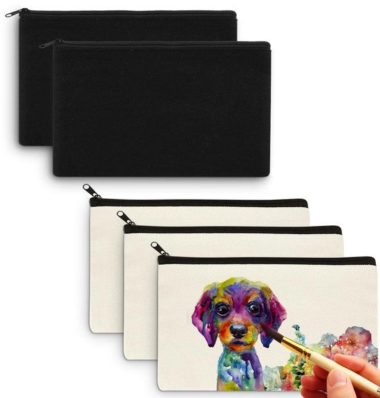 Borsa per materiali DIY piccola, piccola borsa, borsa per cosmetici con cerniera, borsa per dipinti, contenitore, borsa per dipinti