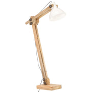 Lampada da Pavimento Bianca in Legno Massello di Mango E27 320582