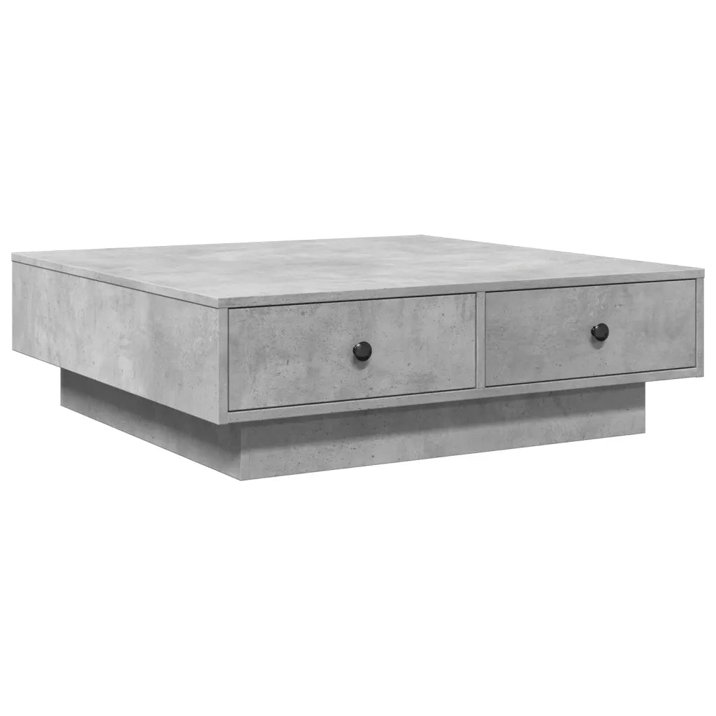 Tavolino da salotto | Tavolino da caff¨¨ | Tavolino da Soggiorno Grigio Cemento 90x90x28cm Legno Multistrato