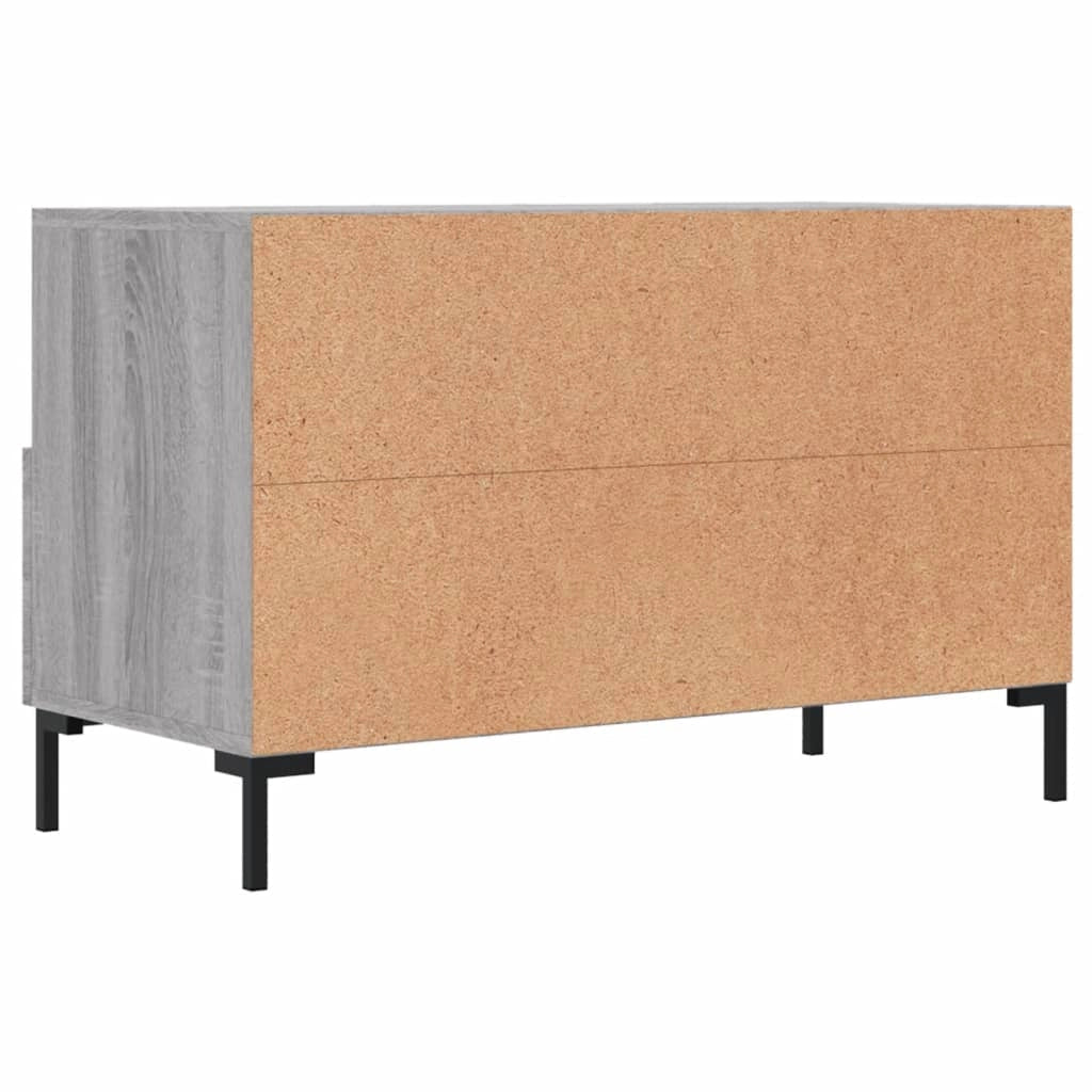 Mobile TV multimediale mensola TV credenza TV sala da pranzo soggiorno camera da letto Sonoma 80 x 36 x 50 cm legno ingegnerizzato grigio 02_0028470