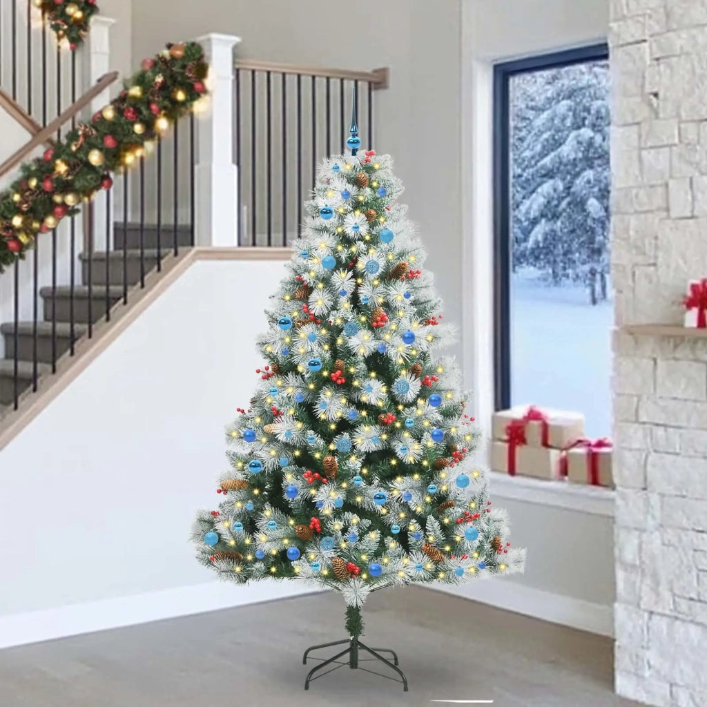 Albero di Natale artificiale Verde e bianco 240 cm 3395204