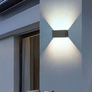 Trade Shop - Applique Lampada Led 24w Da Esterno A Parete Doppio Fascio Luminoso Regolabile Ip65 Es30 - Grigio-bianco Naturale      -