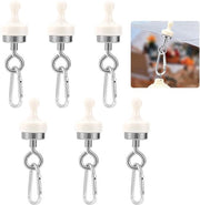 Set di gru magnetica 6 pezzi - Magneti forti - Grue a molla - Peso portato 2 kg - 100x25 mm - Materiale in plastica resistente - Set di gru