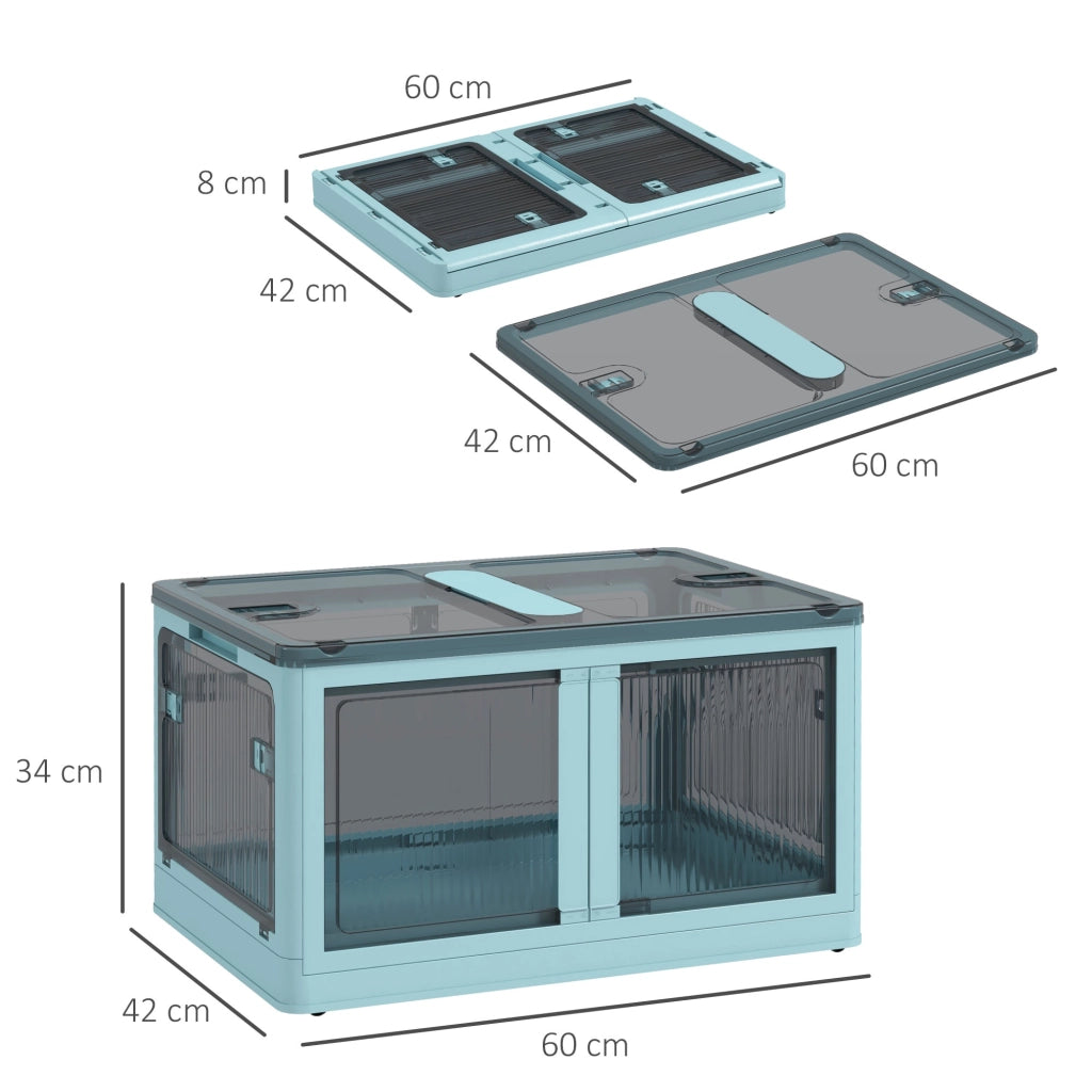 Cassa di Stoccaggio 69L ¨C zephmum ¨C Blu 60x42x34 cm