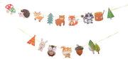 Decorazione per Feste - Catena di Bambù con Animali - 15 Pezzi - Leggera e Facile da Installare