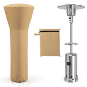 Copertura per riscaldatore da patio con cerniera e borsa per trasporto, Copertura per riscaldatore a propano da esterno Legno naturale-Stufe a fungo