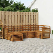 Set divano sezionale 5 pcs Naturale Legno di Acacia Massello