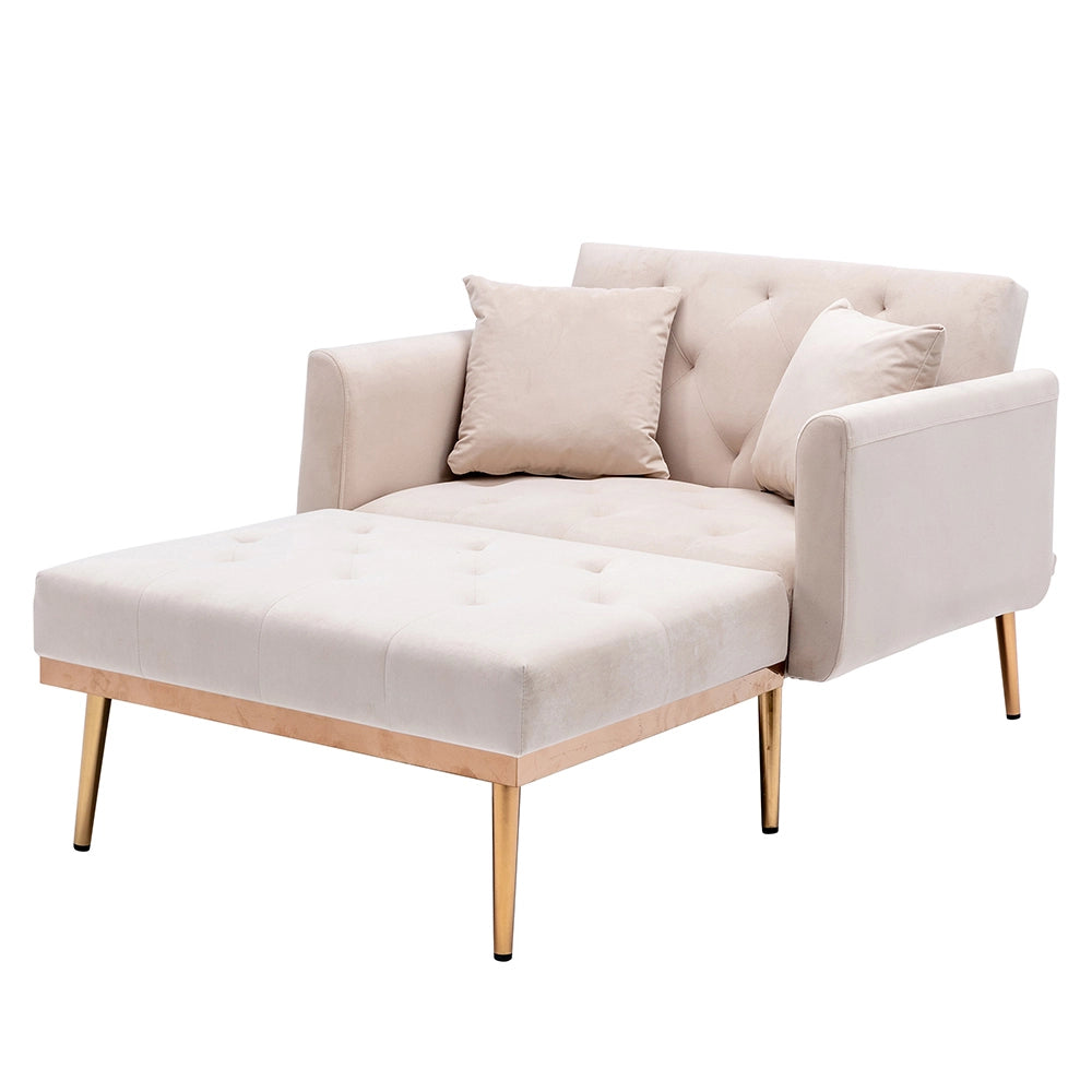 Poltrona reclinabile moderna - Xylo - Regolabile e pieghevole, adatta a soggiorno, camera e ufficio (beige)