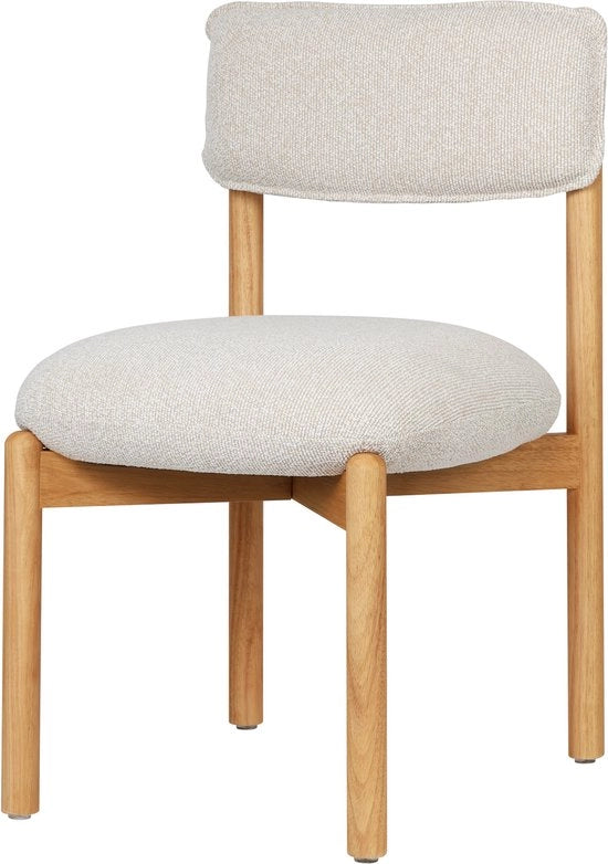 Sedia in legno - In legno - Rivestita - Riutilizzabile - Beige