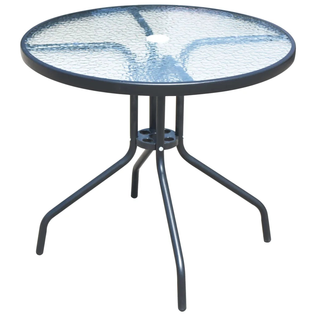 Set da Pranzo da Esterno 5 pz in Acciaio Nero 43318