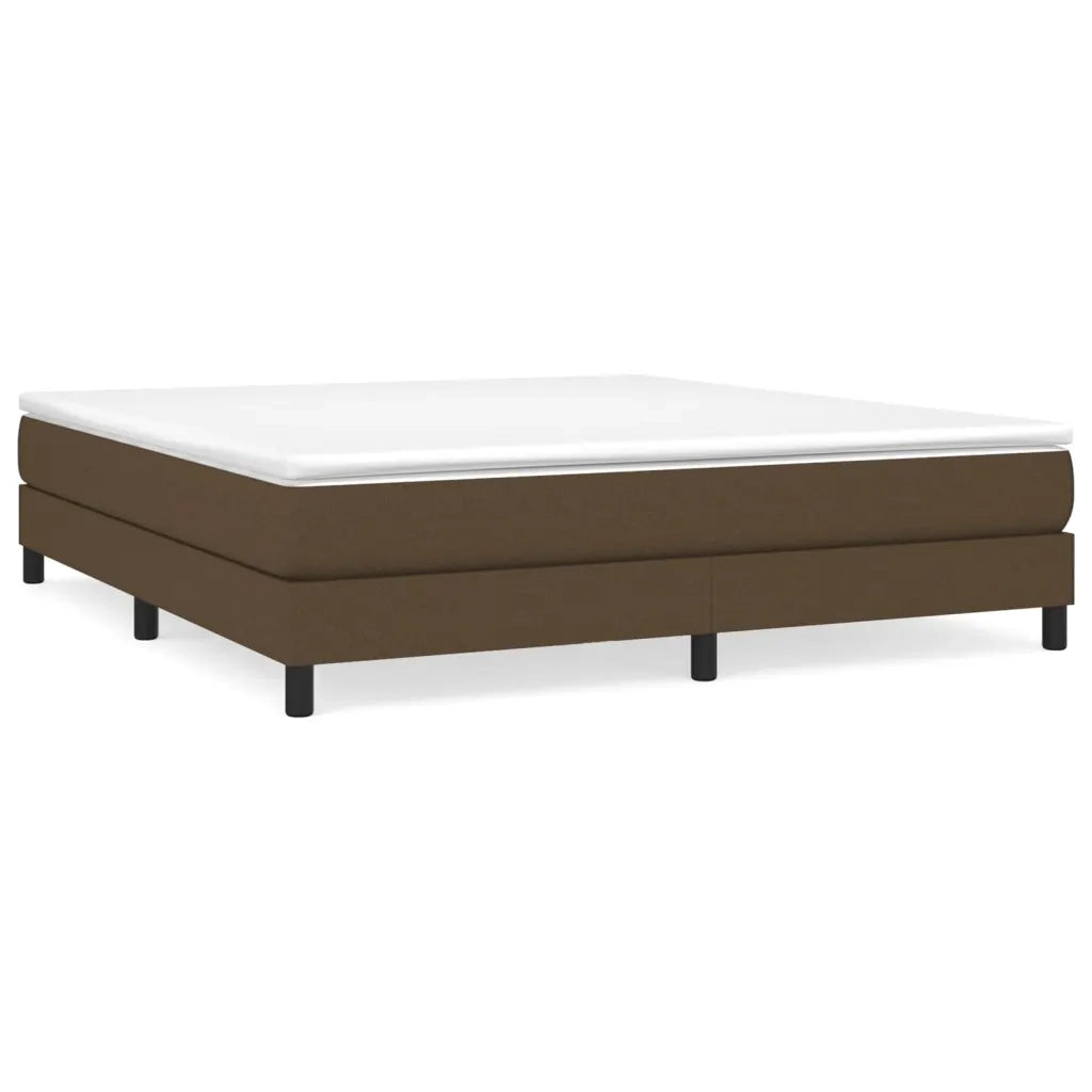 Struttura Letto a Rete a Molle Marrone Scuro 180x200 cm Tessuto 3120535