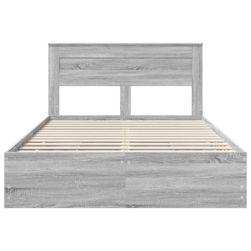 Struttura del letto con cassetto Grigio Sonoma 150 x 200 cm 3409842