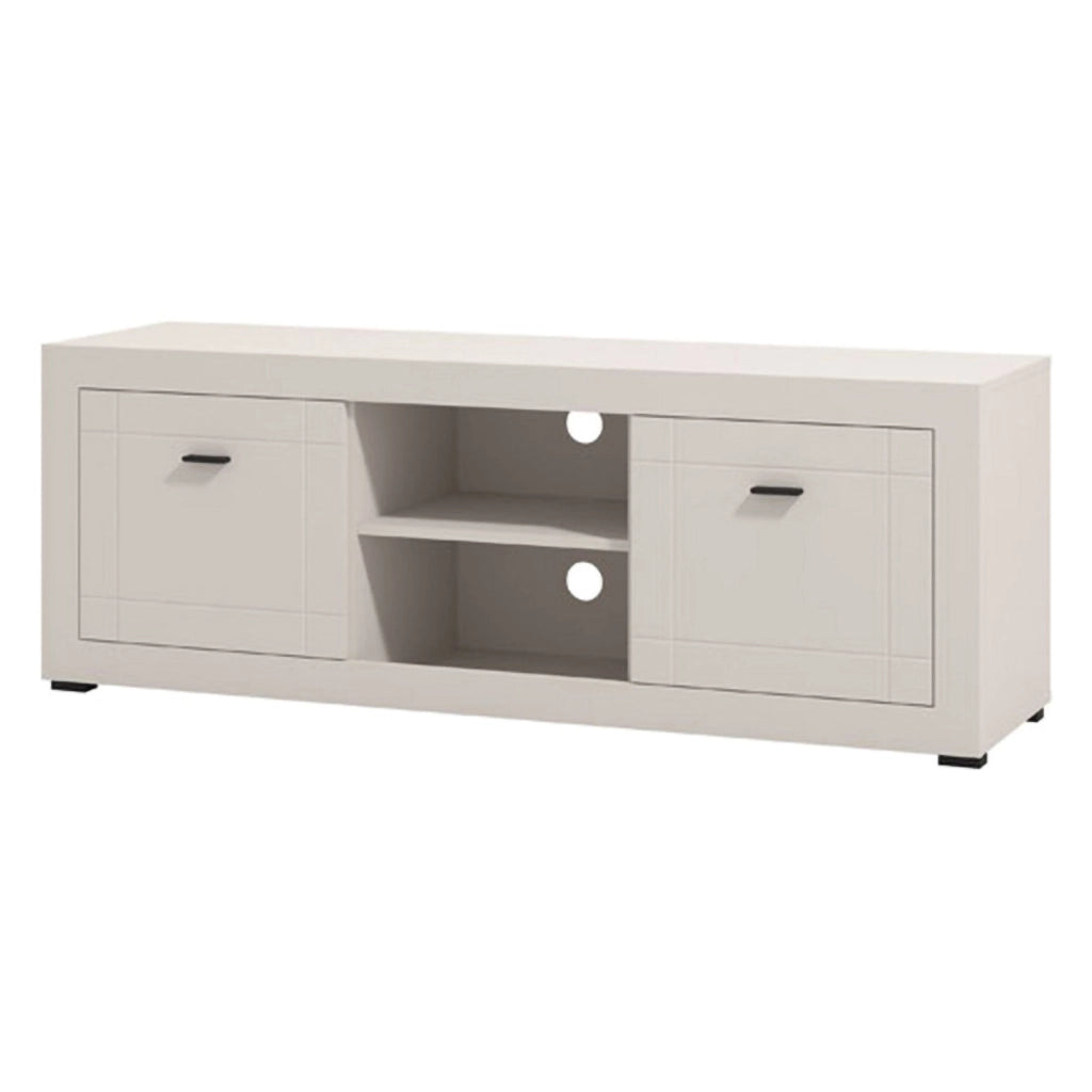 Sillaro, Mobile Porta tv 2 Ripiani, 147.5x41.5x53.5h cm Bianco Crema