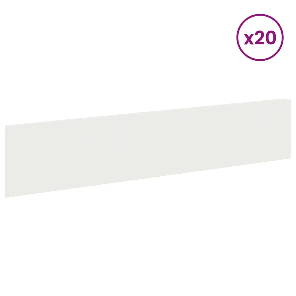 Bordura per Prato 20 pz 100 x 22 cm Acciaio Bianco 8008857