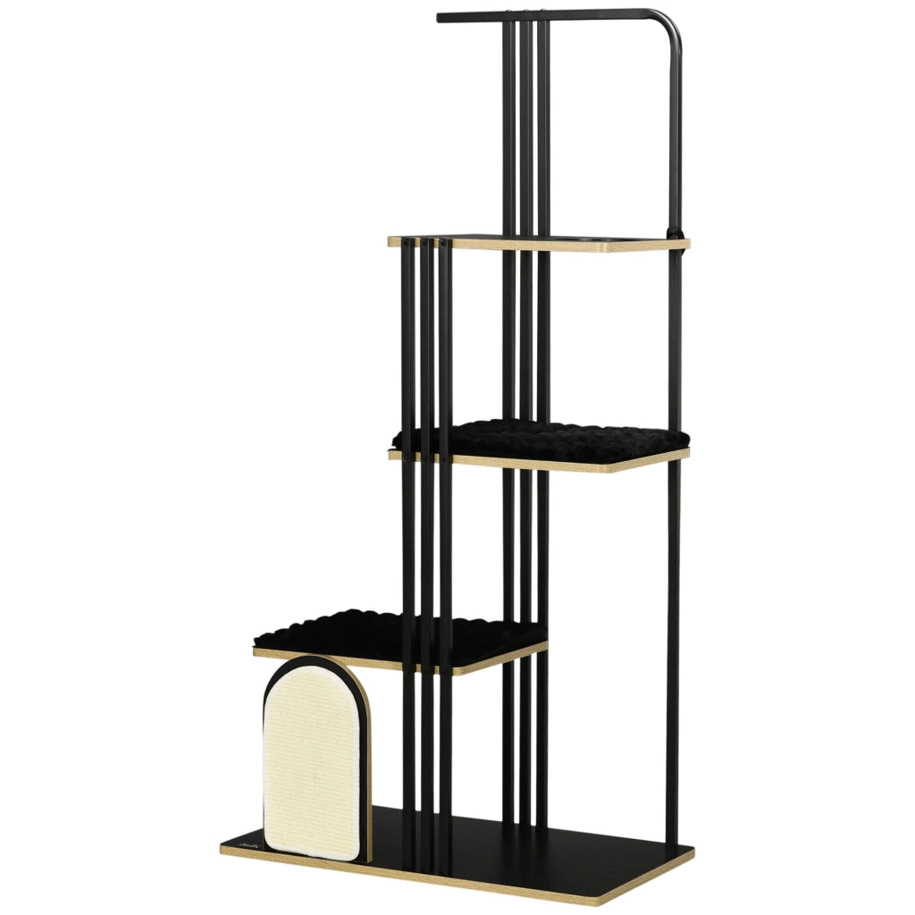 Tiragraffi per Gatti con Cuscini ¨C zephmum ¨C Grigio/Nero, Acciaio, 85x48x170 cm