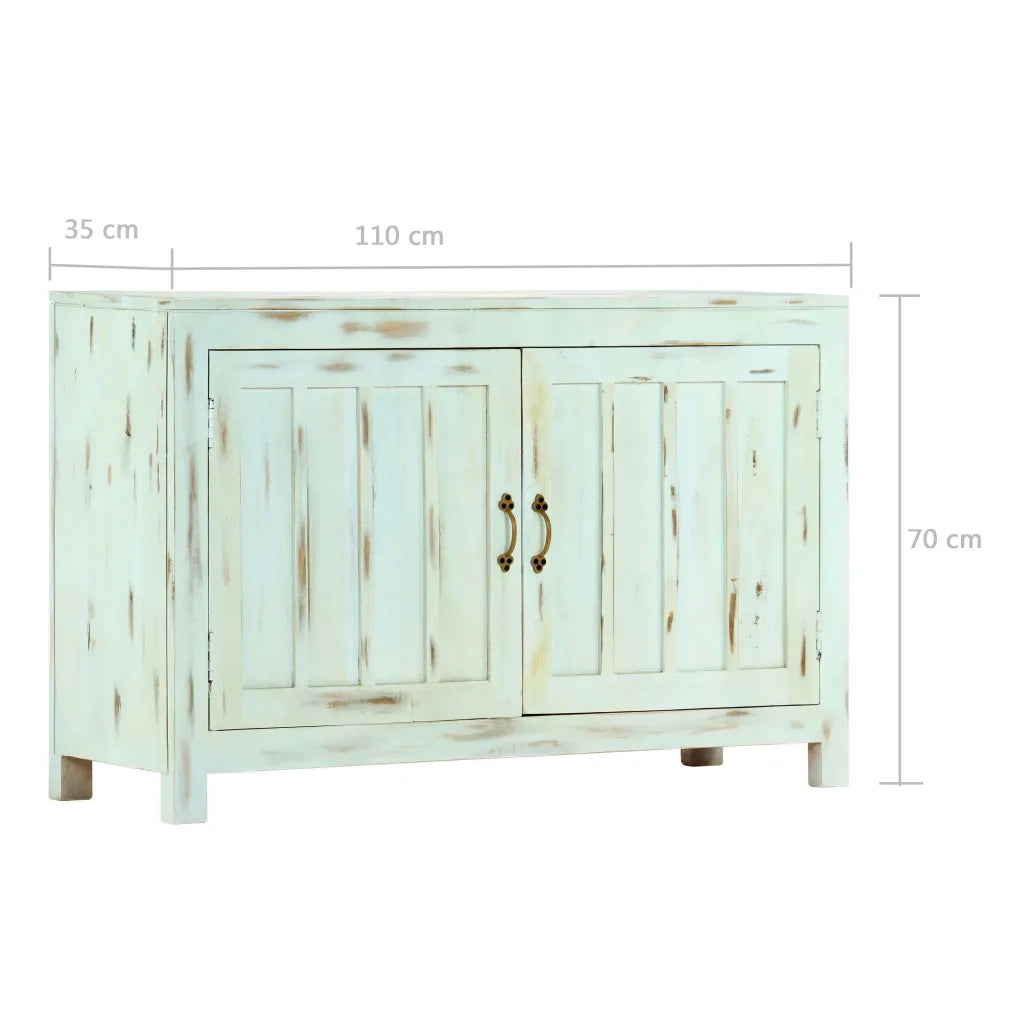 Credenza Azzurra 110x35x70 cm in Legno Massello di Mango cod mxl 21291
