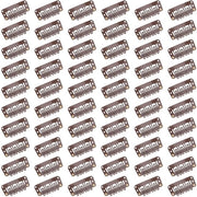 Accessori per parrucche - Clip U - 60 pezzi - Marrone - Accessori per parrucche - Clips per capelli - Materiale acciaio/Rubber - Invisibile e confortevole