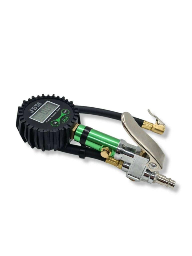 MANOMETRO DIGITALE PRESSIONE GOMME PISTOLA GONFIAGGIO PNEUMATICI 200 PSI LCD