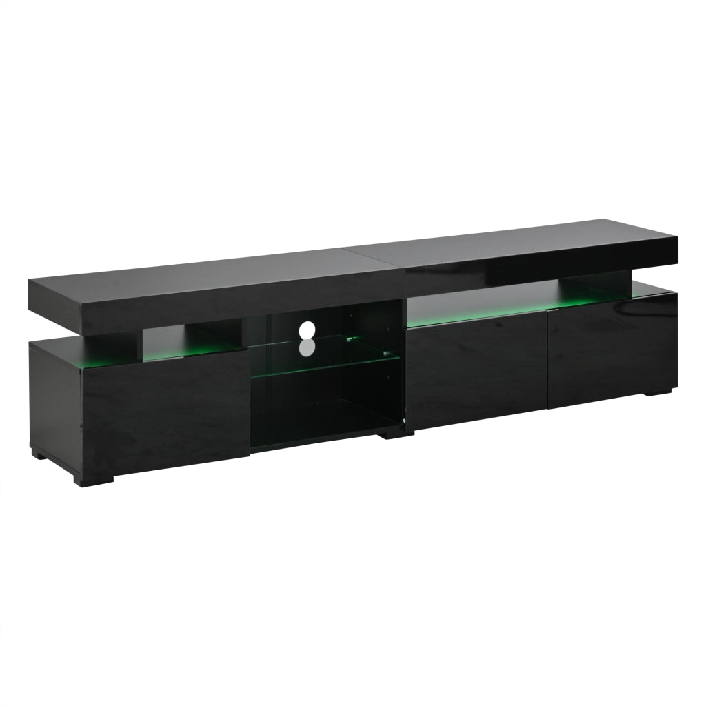 Mobile TV Basso ¨C MINIMAL ¨C Nero, Truciolato, 3 Ante, 180x35x45 cm