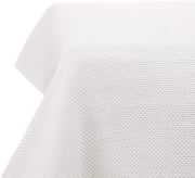 Tavolo con Copertina in Stile Lino, Impermeabile, 137x200 cm, Bianco, 1 Pezzo