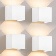 ZMH Applique LED Applique LED da esterno 4ER Applique Faretto 5W Bianco caldo Scale
