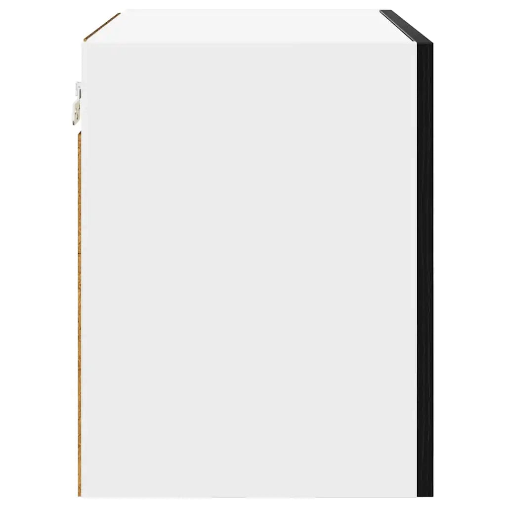 Armadio pensile con porta Rovere Nero e Bianco 50 x 31 x 40 cm 884148
