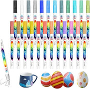 Set di pennelli in ceramica impermeabili per decorare tazze con pennelli acrilici e pennarelli