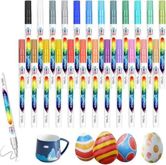 Set di pennelli in ceramica impermeabili per decorare tazze con pennelli acrilici e pennarelli