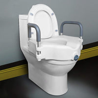 Wangxncase sedili wc rialzati con braccioli con comode braccia a