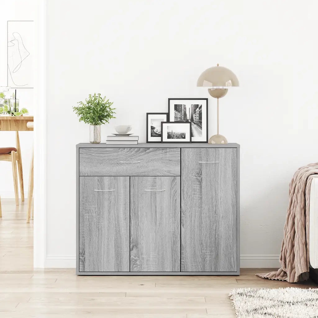 Credenza Grigio Sonoma 88x30x70 cm in Legno Ingegnerizzato 815367