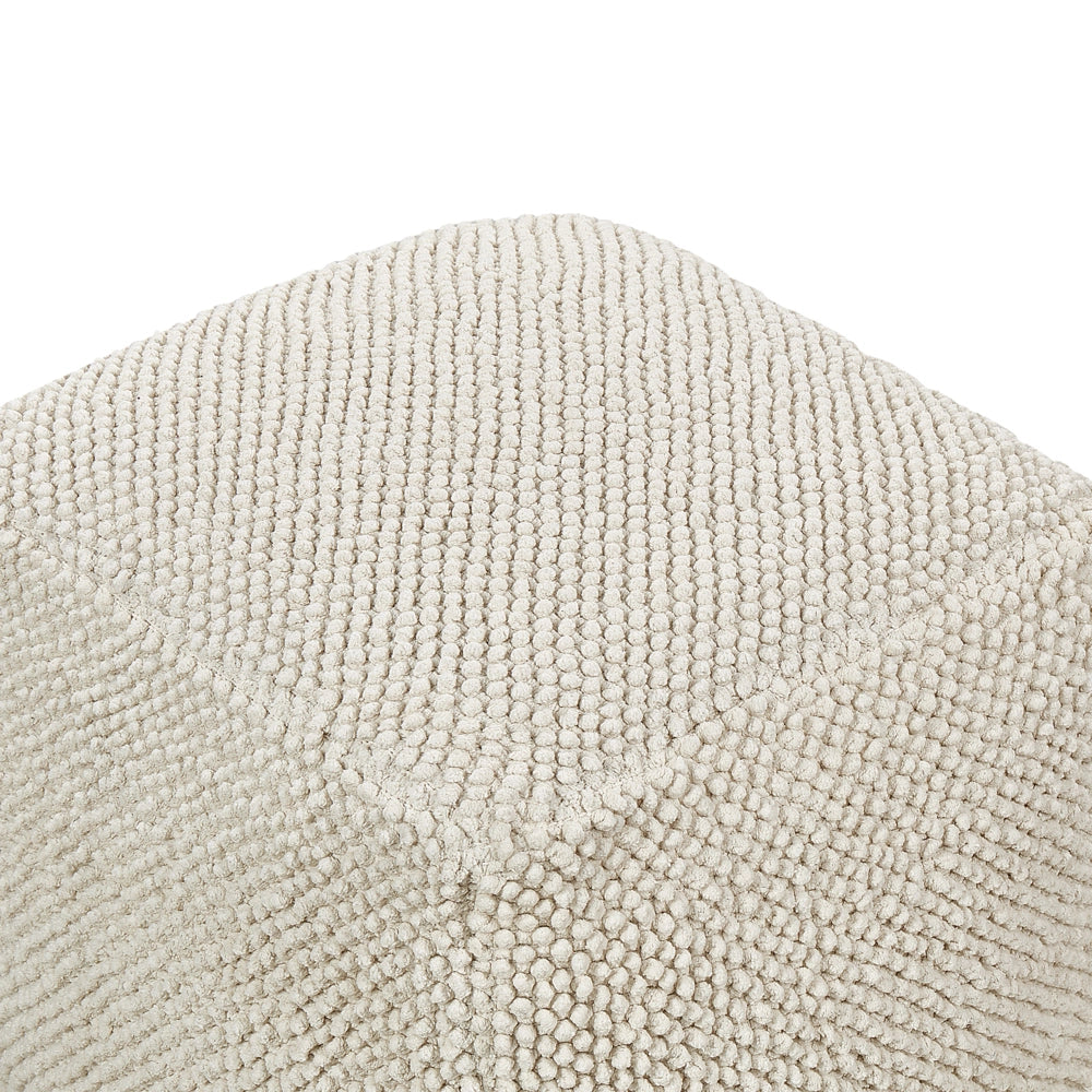 Cuscino da pavimento in cotone quadrato beige 45 x 45 cm soggiorno salotto