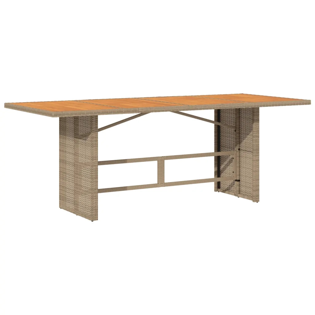 Set da Pranzo da Giardino 9 pz con Cuscini Beige in Polyrattan 3211901