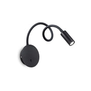Lampada Da Parete Focus-2 Ap Nero Ideal-Lux
