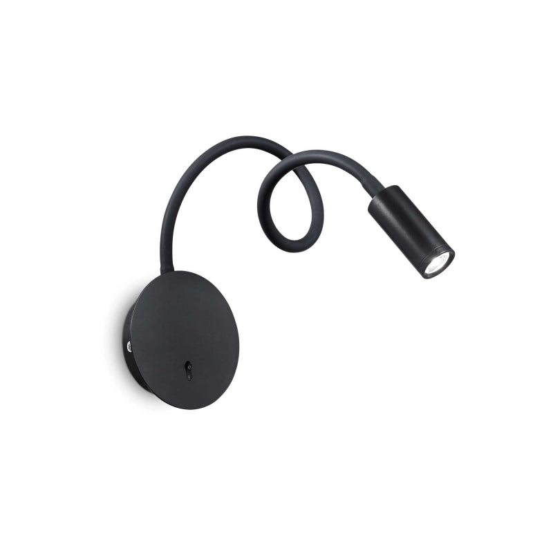 Lampada Da Parete Focus-2 Ap Nero Ideal-Lux