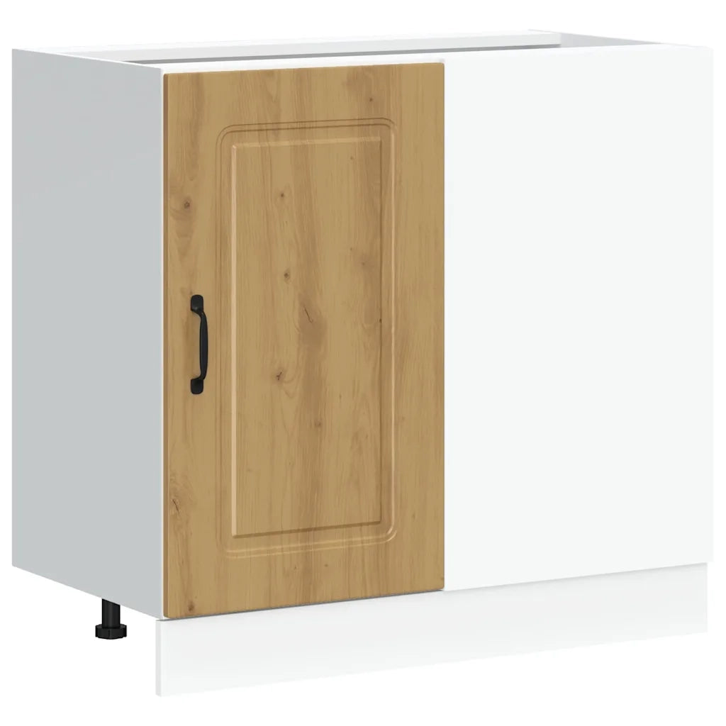 Base da Cucina-Mobile Base da Cucina Kalmar Rovere Artigianale in Legno Multistrato 426216