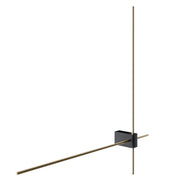 Applique Maytoni Pars LED 12W nero oro 3000K 63cm IP20