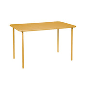 Tavolo da giardino in acciaio, 4 posti, 120cm, ocra