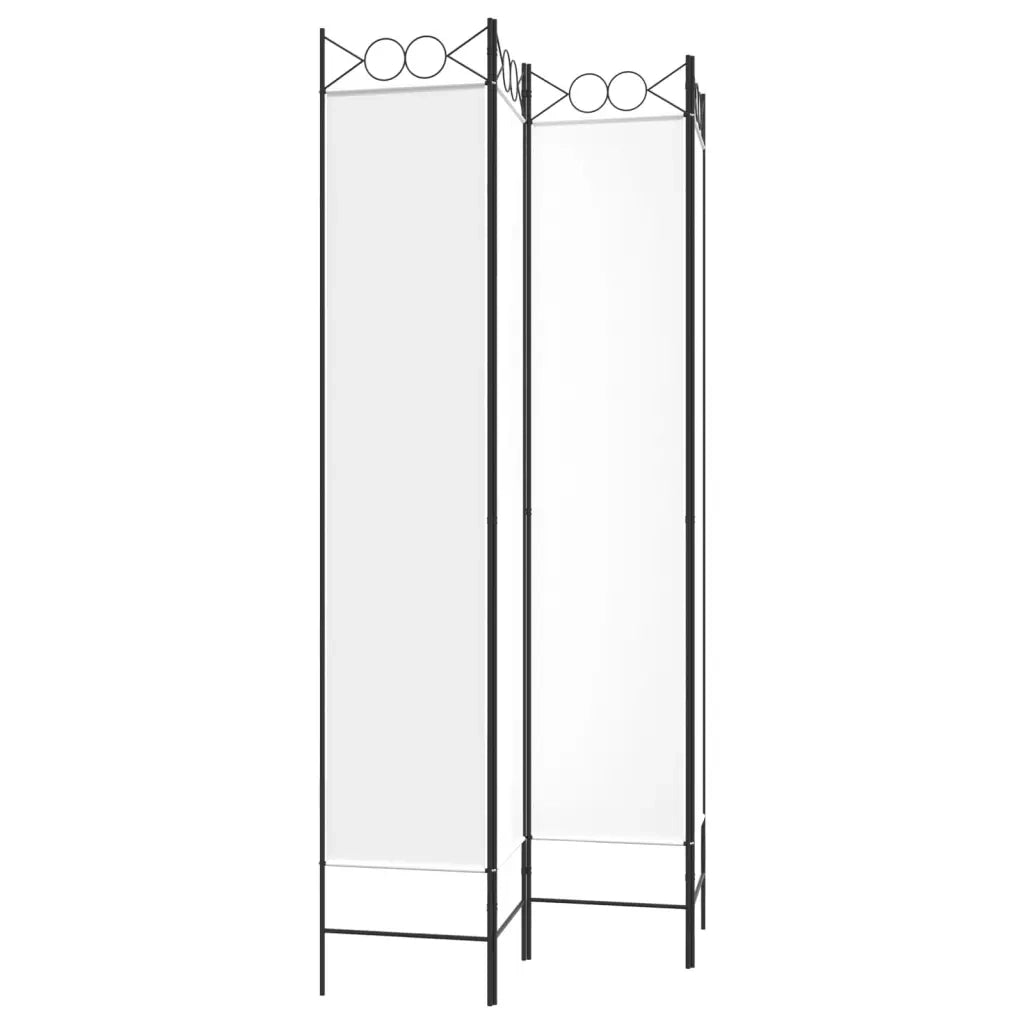 Divisorio a 4 Pannelli Bianco 160x220 cm Tessuto cod mxl 76625