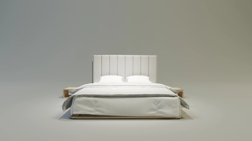 LETTO IMBOTTITO UNIKO 120x200 SOLIK ROVERE NATURALE