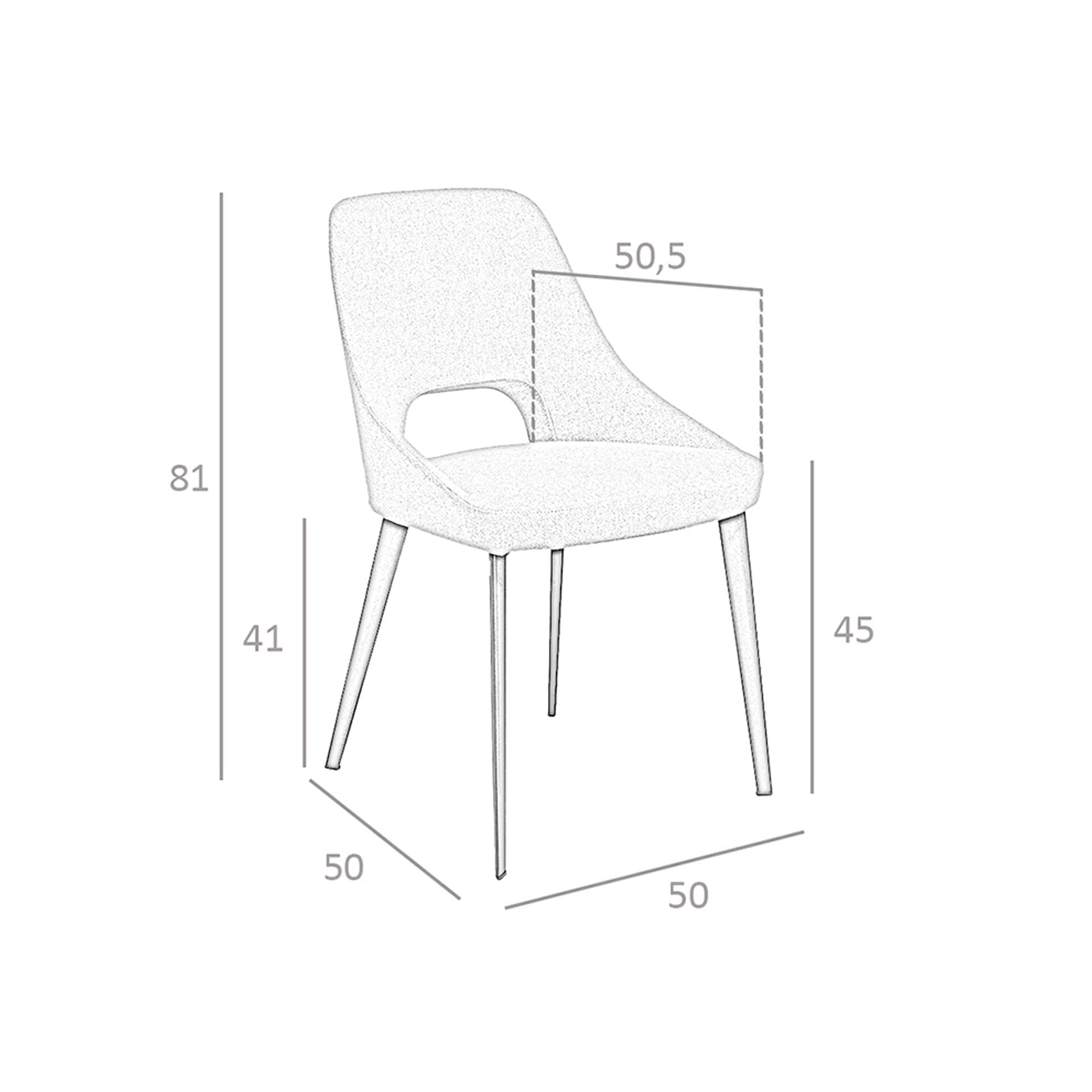 Sedia in tessuto grigio