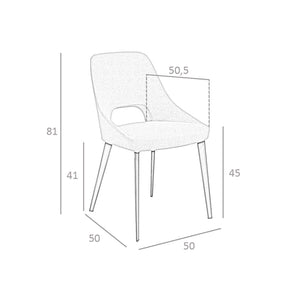 Sedia in tessuto grigio