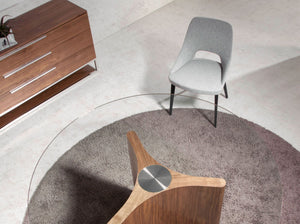 Sedia in tessuto grigio