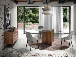 Sedia in tessuto grigio