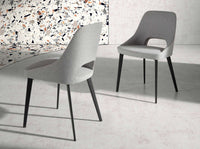 Sedia in tessuto grigio