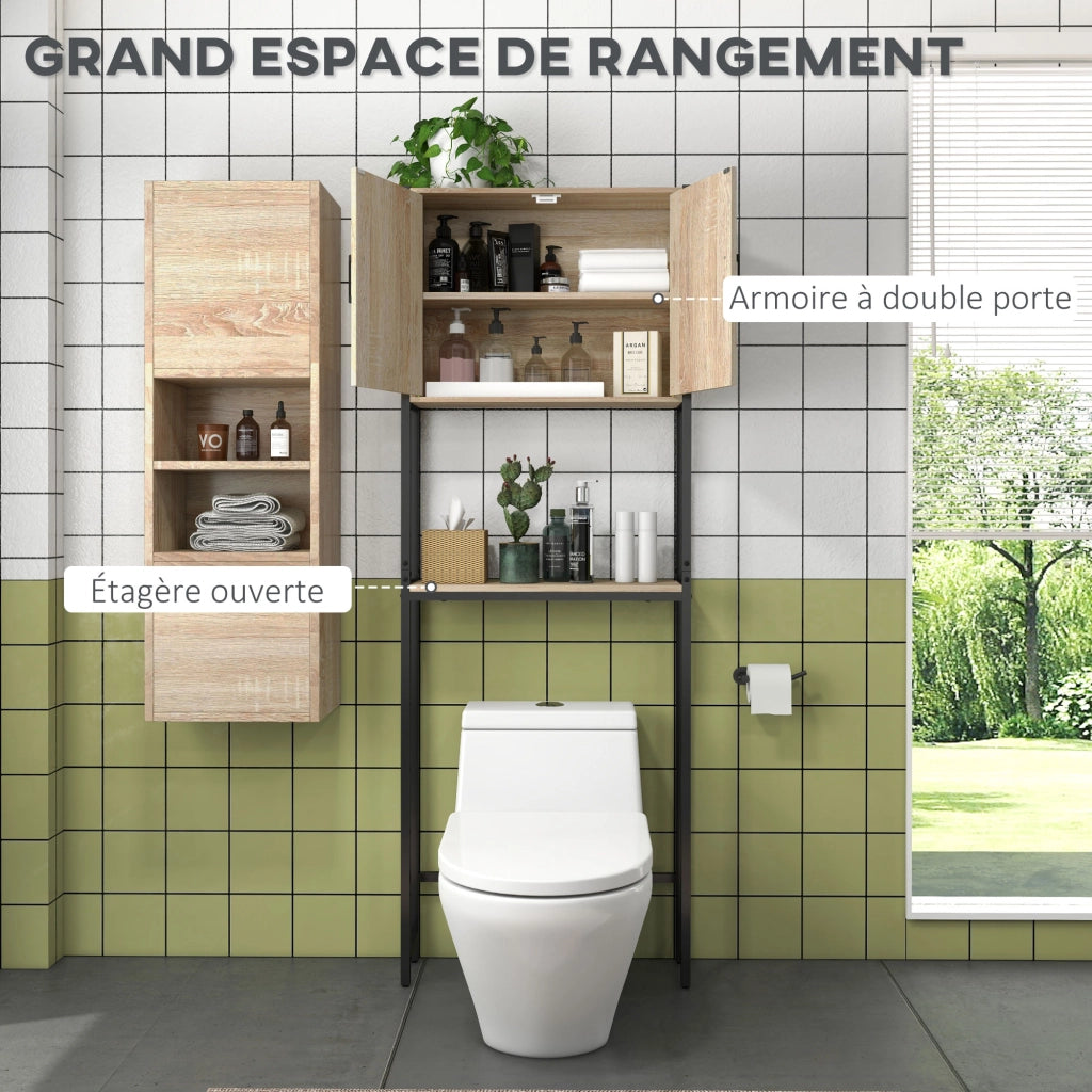 Mobile Bagno Sospeso con Ante e Ripiano Aperto ¨C zephmum ¨C Bianco 60x30x30
