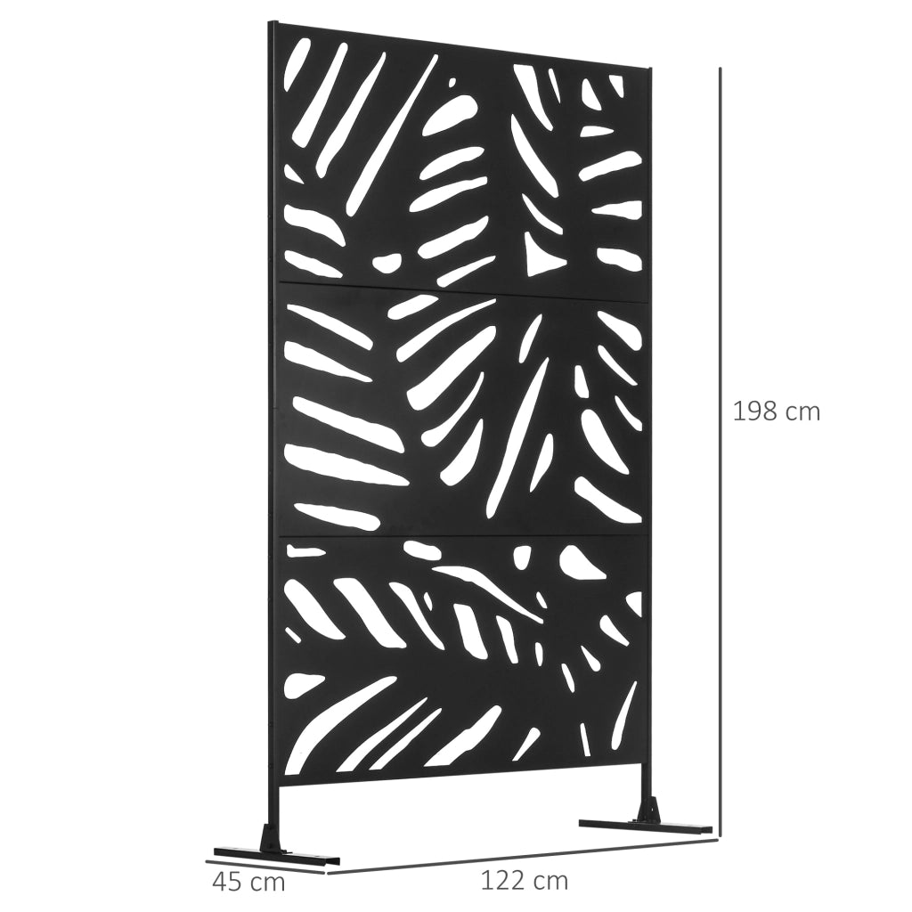 Biombo 3 Pannelli ¨C zephmum ¨C Nero 122x198 cm
