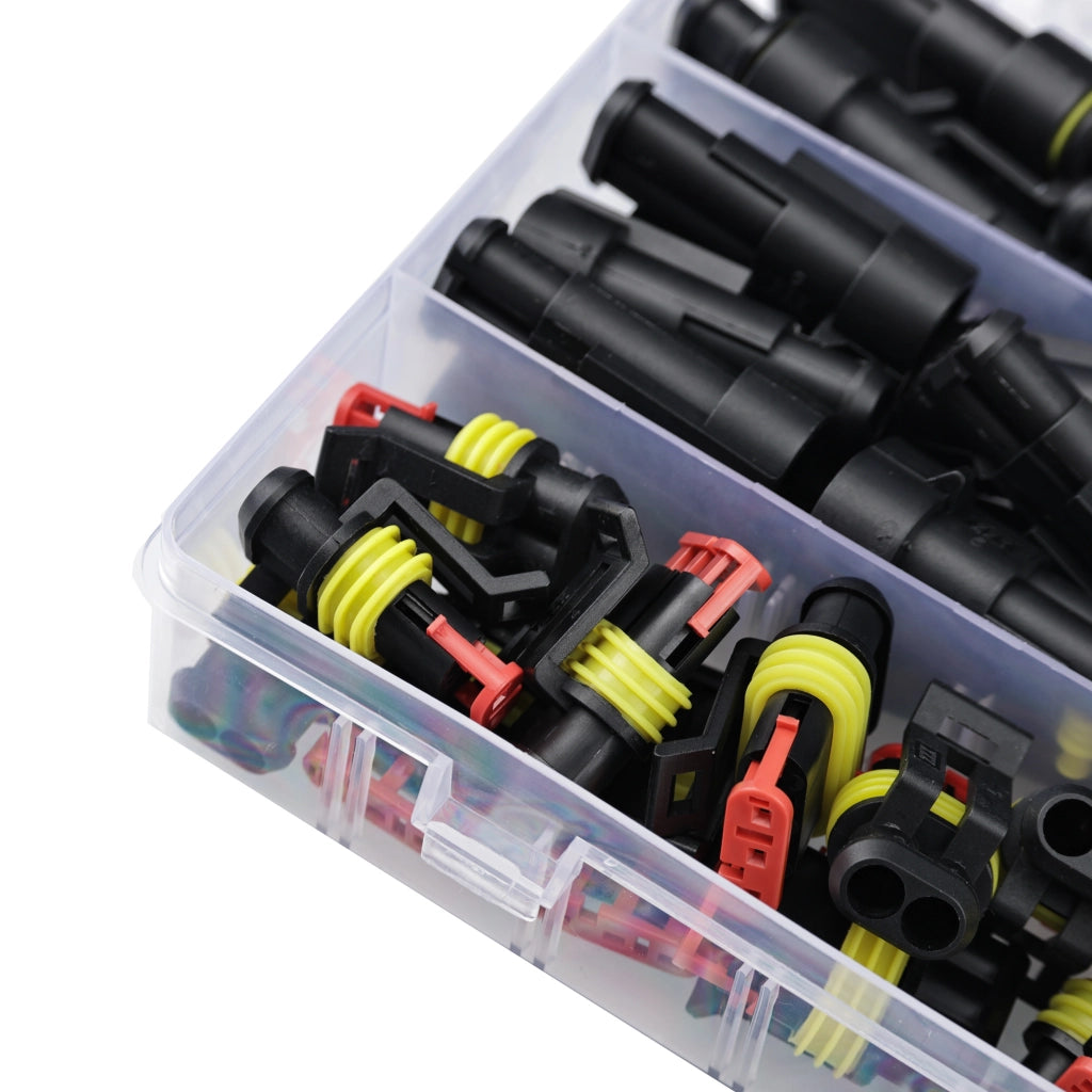 Set di Connettori Elettrici Ermetici – 352 Pezzi | Alta Qualità, IP67, 14A, 24V | Uso in Auto, Bus, Treni, Camion, Casa