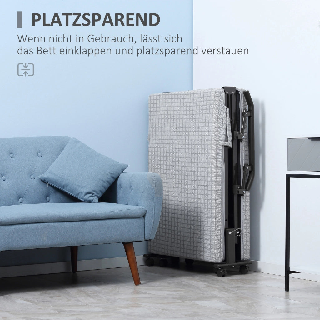 Letto pieghevole ospiti con braccioli e schienale reclinabile ¨C Xylo ¨C grigio chiaro e nero 190x76x33cm